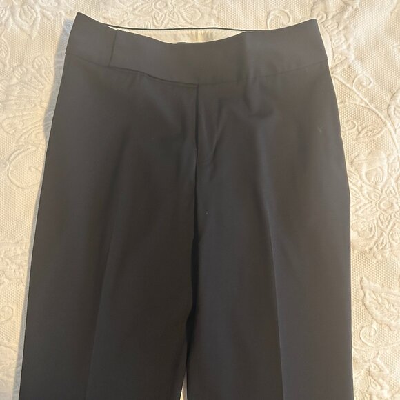 Banana Republic Black Wool Straight-Leg Suit Pants (Size 0) - perfect condition - Picture 6 of 12